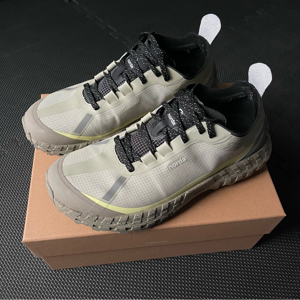NOR Men's Athletic Shoes - Black, Gray, and Cream